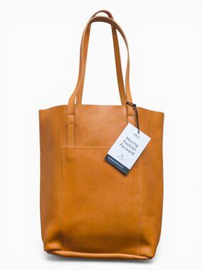 ABLE x Naptime Kitchen Raw Leather Tote, Reconditioned w/Saphir, NWT